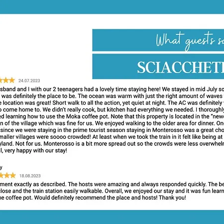 Sciacchetra Ground Floor With Ac 아파트 몬테로소 알 마레