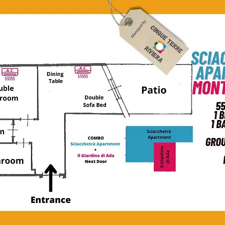 Apartman Sciacchetra With Ac & Patio